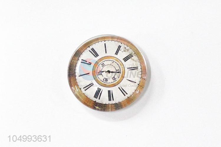 Direct factory round clock pattern epoxy fridge magnet