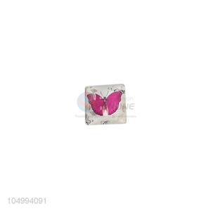 Resonable price square butterfly pattern epoxy fridge magnet