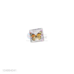 Wholesale low price square butterfly pattern epoxy fridge magnet