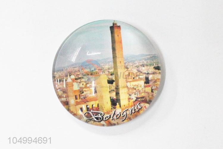 Best selling round fashion epoxy fridge magnet