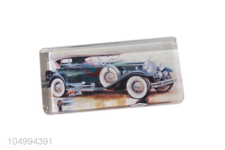 Fancy cheap rectangle car epoxy fridge magnet