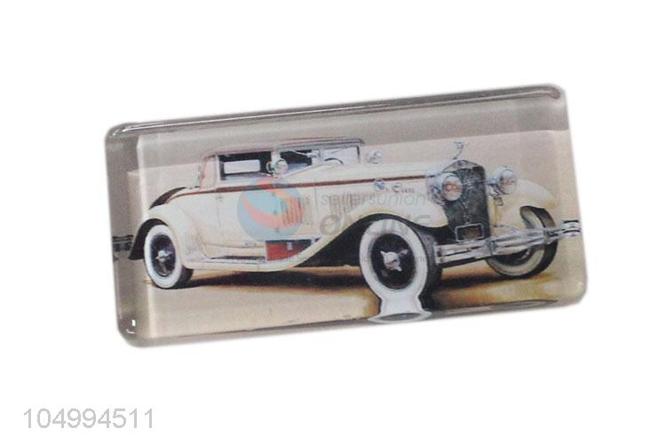 New products rectangle car epoxy fridge magnet