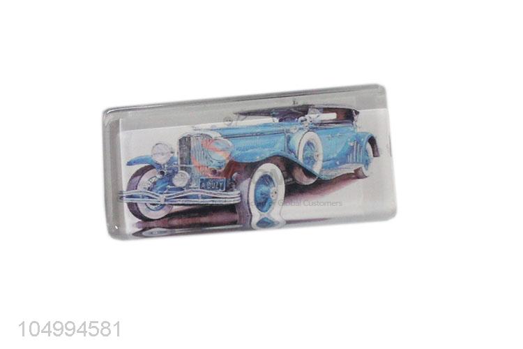 High quality rectangle car epoxy fridge magnet