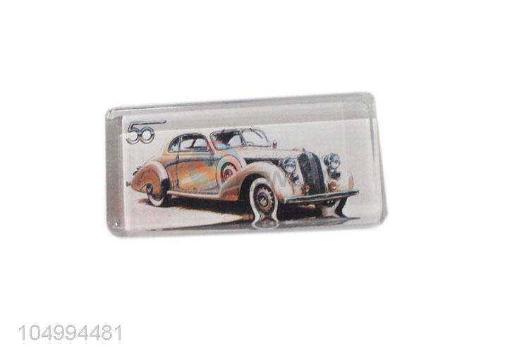 Wholesale low price rectangle car epoxy fridge magnet