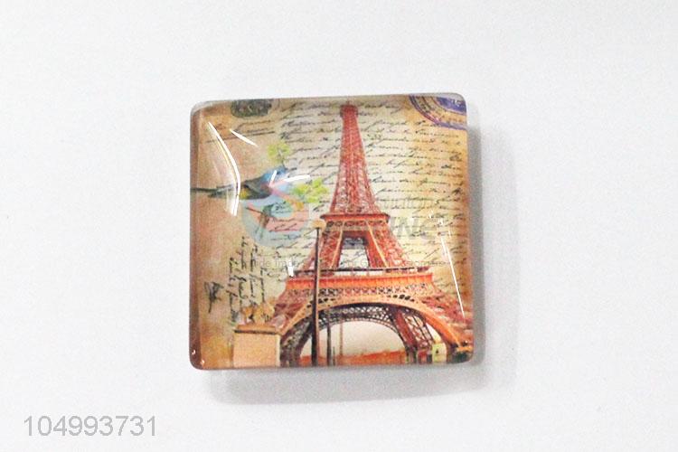 Direct factory square tower pattern epoxy fridge magnet