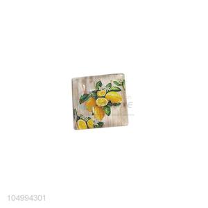 High sales square fruit pattern epoxy fridge magnet