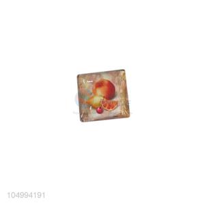 Good quality square fruit pattern epoxy fridge magnet