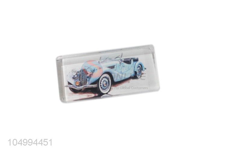 Bottom price rectangle car epoxy fridge magnet