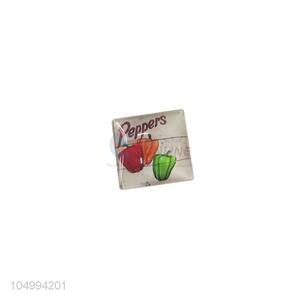 Factory supply square fruit pattern epoxy fridge magnet