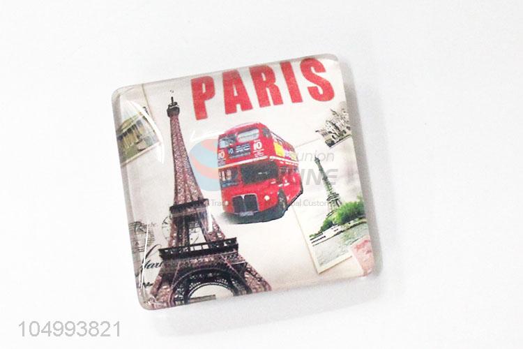 High sales square tower pattern epoxy fridge magnet