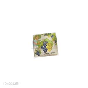 Best selling square fruit pattern epoxy fridge magnet