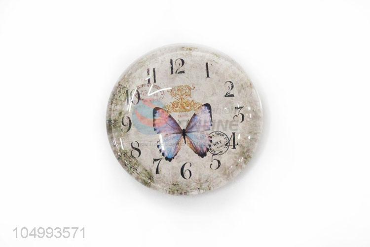 Factory sales round clock pattern epoxy fridge magnet