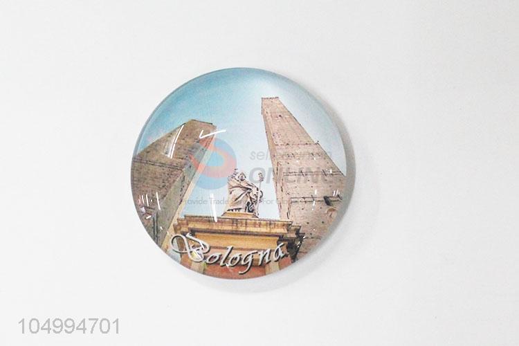 Super quality round fashion epoxy fridge magnet