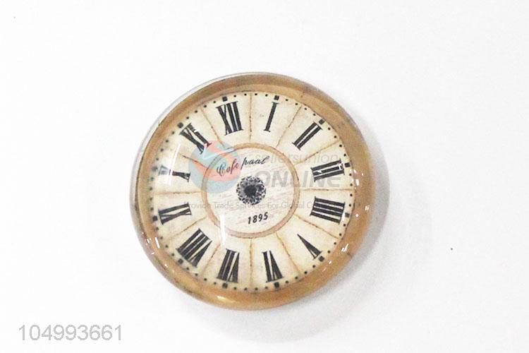 Wholesale new style round clock pattern epoxy fridge magnet