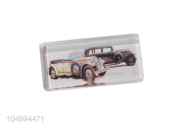 Top sale rectangle car epoxy fridge magnet