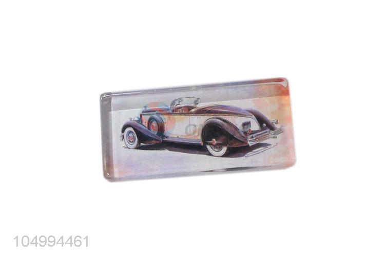 Latest design rectangle car epoxy fridge magnet