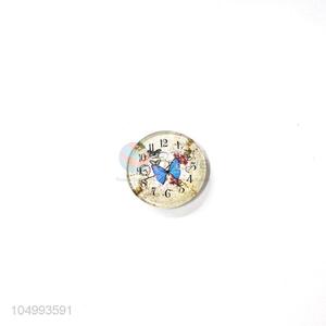 Low price round clock pattern epoxy fridge magnet