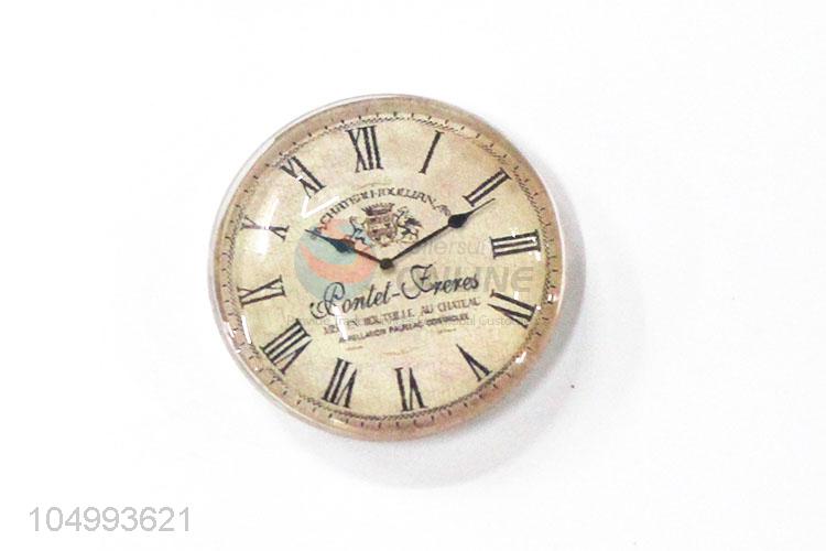 Factory supply round clock pattern epoxy fridge magnet