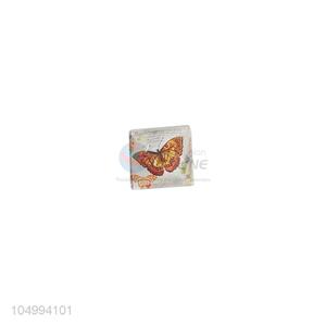 Factory OEM square butterfly pattern epoxy fridge magnet