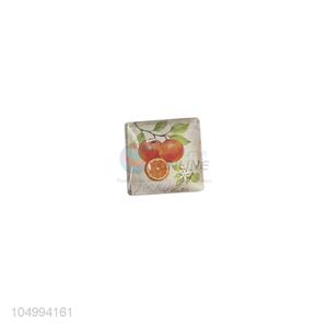 High grade custom square fruit pattern epoxy fridge magnet