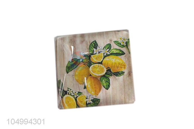 High sales square fruit pattern epoxy fridge magnet