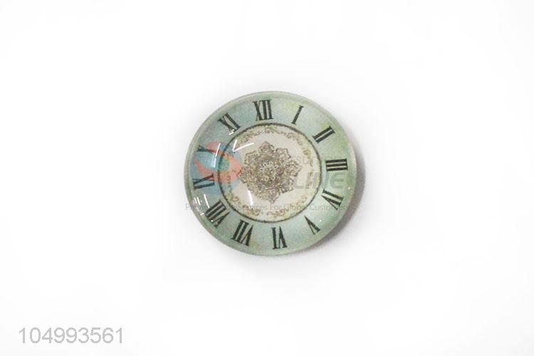 High quality round clock pattern epoxy fridge magnet