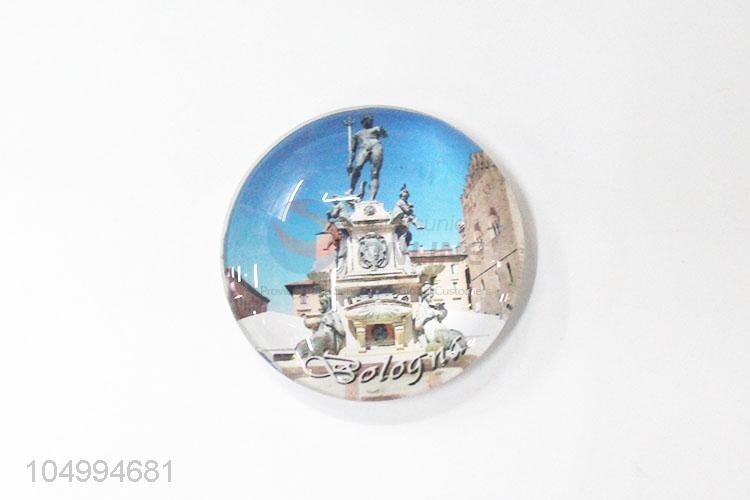 Made in China round fashion epoxy fridge magnet