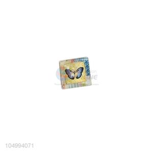 New products square butterfly pattern epoxy fridge magnet