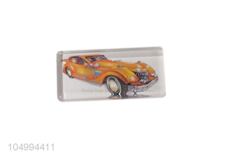 Top quality cheap rectangle car epoxy fridge magnet