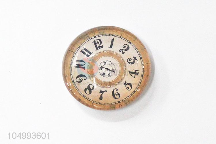 Best selling round clock pattern epoxy fridge magnet