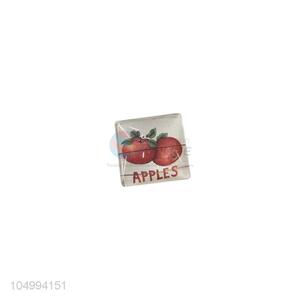 Factory sales square fruit pattern epoxy fridge magnet