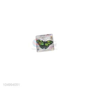 China branded square butterfly pattern epoxy fridge magnet