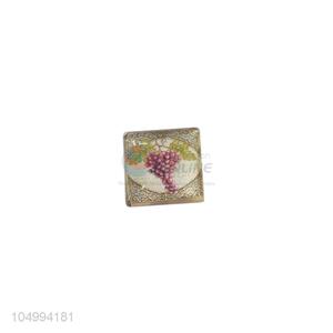 Best selling square fruit pattern epoxy fridge magnet