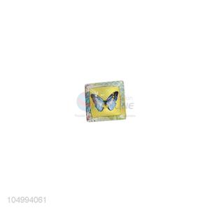 Cheap professional square butterfly pattern epoxy fridge magnet