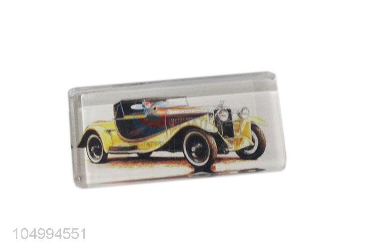 Manufacturer directly supply rectangle car epoxy fridge magnet