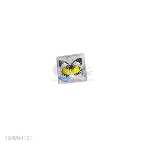 Factory directly sell square butterfly pattern epoxy fridge magnet