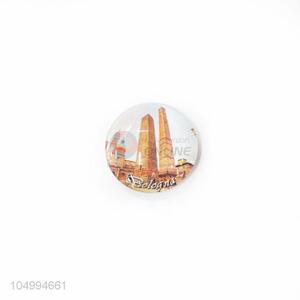 Top manufacturer round fashion epoxy fridge magnet