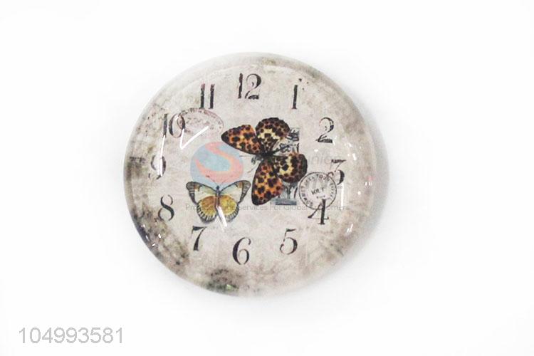 High grade custom round clock pattern epoxy fridge magnet