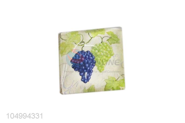 Wholesale custom square fruit pattern epoxy fridge magnet