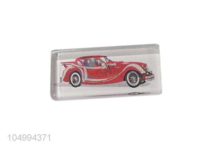 Factory customized rectangle car epoxy fridge magnet