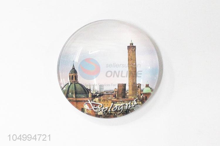 Premium quality round fashion epoxy fridge magnet