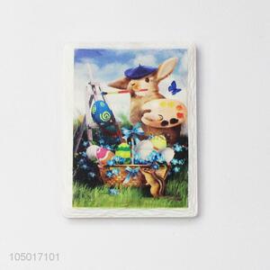 Recent design rectangle ceramic fridge magnet with animal pattern