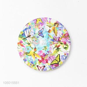Delicate water absorbent ceramic coffee cup mat with btterfly pattern