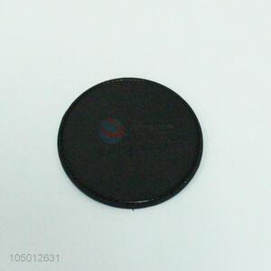 Simple black round shape cup mat