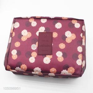 Colorful Flower Pattern Cosmetic Bag Accessories Storage Organizer