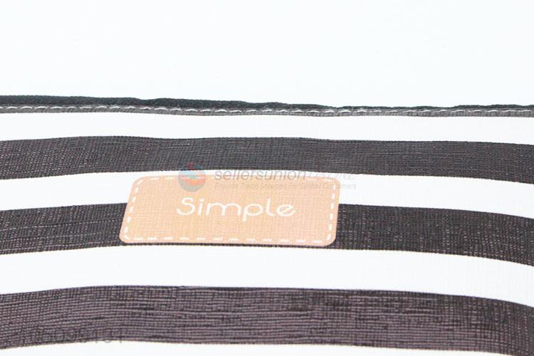 Utility And Durable Striped Cosmetic Storage Bag