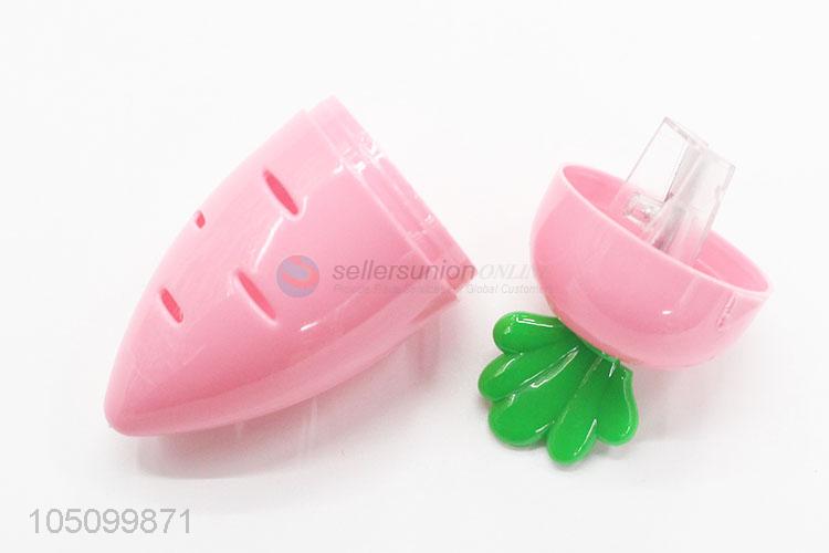 New Customized Cartoon Carrot Shaped Pencil Sharpener Kids School Supplies Stationery