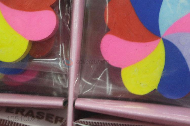 Hot Sale 3D Colorful Heart Shaped Eraser