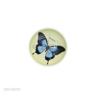 Wholesale Popular Butterfly Pattern Crystal Fridge Magnet Printed 3D Dome Fridge Magnet