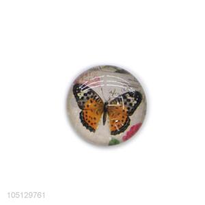 Promotional Wholesale Decoration for Home Butterfly Pattern Crystal Glass Fridge Magnet